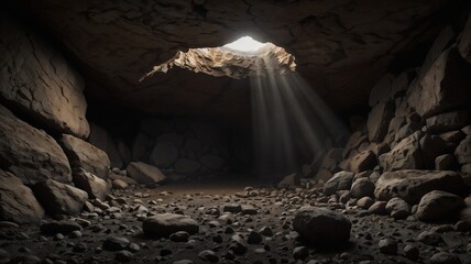 light in the cave. 1