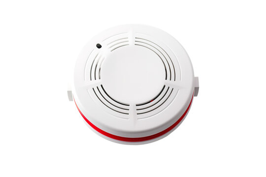 Essential Smoke Detector Installed in Modern Kitchen for Enhanced Safety During Cooking Sessions on Transparent PNG Background.