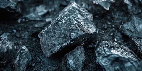 A pile of rocks sitting on top of a pile of dirt, suitable for use in landscaping or garden scenes