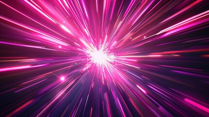 Abstract Pink Light Rays Background