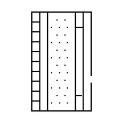 wall repair line icon vector. wall repair sign. isolated contour symbol black illustration
