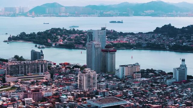 xiamen city aerial photography