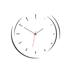 clock isolated on white	