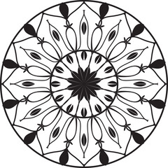 simple mandala design for coloring. Vector floral mandala. Geometric ornamental mandalas, mandala design