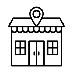 Shop Location line icon