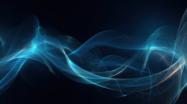 Quantum entanglement, scientific technology abstract concept. AI generated.