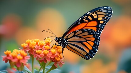 Obraz premium butterfly on flower