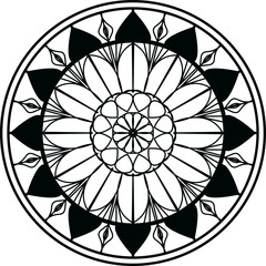 simple mandala design for coloring. Vector floral mandala. Geometric ornamental mandalas, mandala design