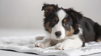 Dog training pads, 3D illustration, realistic, isolated on white background