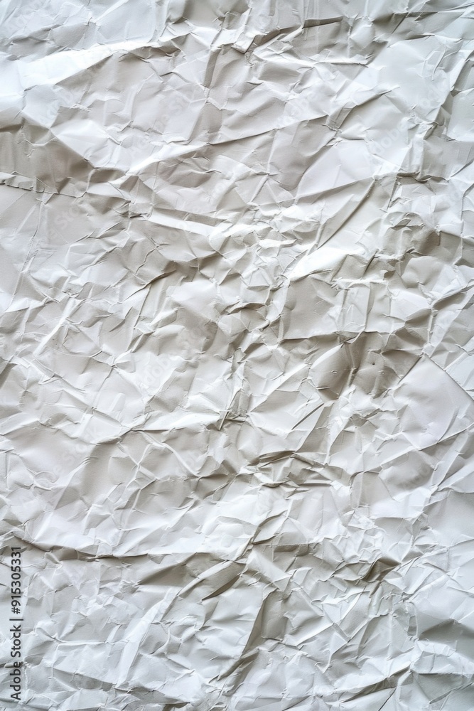 Poster a sheet of crumpled paper lies on a table, possibly used for note-taking or sketching