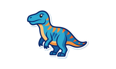Obraz premium Iguanodon Dinosaur Cartoon Sticker Vector, Illustration