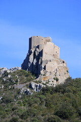 Blick von Westen auf das Château de Quéribus