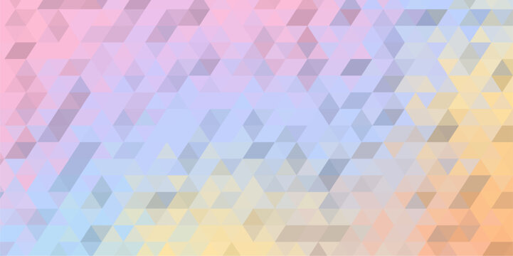 Abstract light multicolor triangle Background Design. abstract Low Polygon gradient Generative Art background illustration. Colorful Polygonal Mosaic Background Perfect For Wallpaper Template design.	