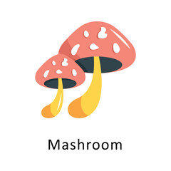 Mashroom Vector Flat Icon Design illustration Symbol on White background EPS 10 File 