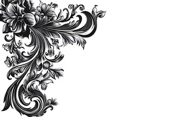 Decorative background with hand drawn flowers, Delicate frame of thin watercolor forget-me-nots boho style