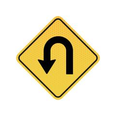 u turn sign	