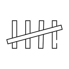notches prisoner line icon vector. notches prisoner sign. isolated contour symbol black illustration