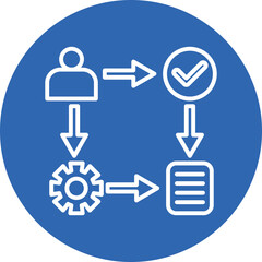 Onboarding line circle icon