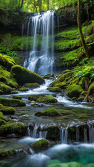 Obraz premium waterfall in the forest