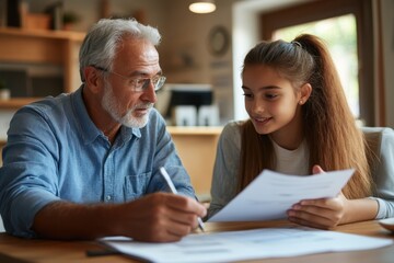 Strategic Financial Planning Meeting Between Young Person and Senior Advisor