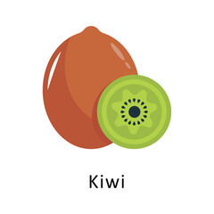 Kiwi Vector Flat Icon Design illustration Symbol on White background EPS 10 File