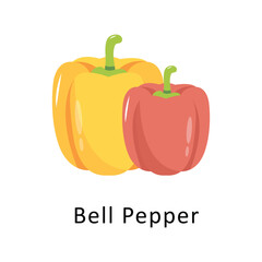 Bell Pepper Vector Flat Icon Design illustration Symbol on White background EPS 10 File