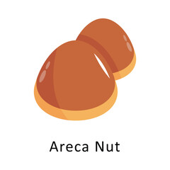 Areca Nut Vector Flat Icon Design illustration Symbol on White background EPS 10 File