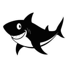 silhouette of a shark vector