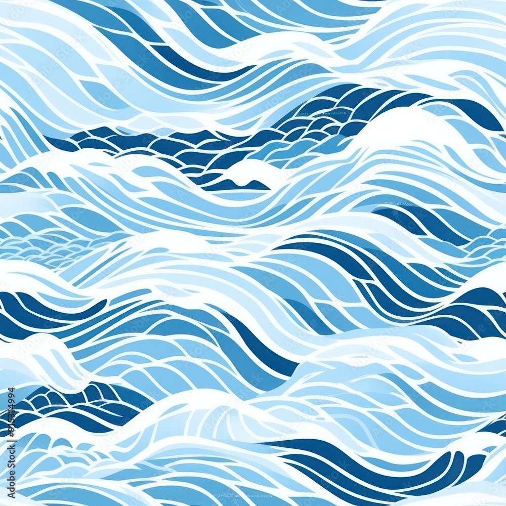 Wall mural sea wave pattern backgrounds outdoors.