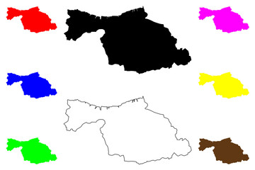 Jiangyin city (People's Republic of China, PRC) map vector illustration, scribble sketch Kiangyin County-level city map