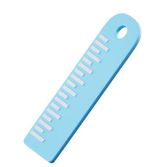 3D Illustration Ruler