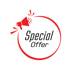 special offer text information sign	