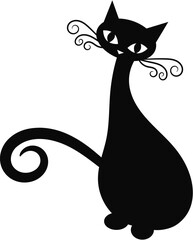 Black cat cartoon