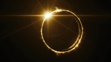 A ring of light with sunlight shining through, suitable for use in scenes about hope, optimism, and positivity