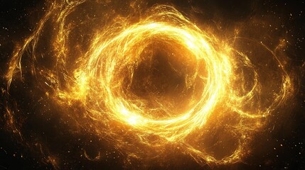 Obraz premium Abstract golden ring with sparkling background.