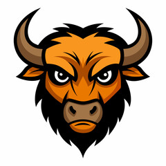 A Buffalo angry head vector illustration 