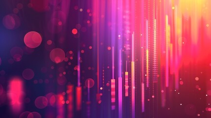 Obraz premium Abstract Colorful Bokeh Background with Vertical Lines