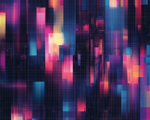 A high-resolution seamless texture with an abstract digital pixelated grid