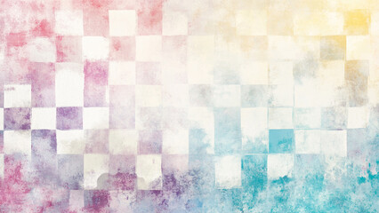 Pastel Watercolor: Checkered Paper Background