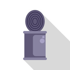 Closed tin can with a pull ring lid casting a long shadow is a concept related to food preservation, storage, and convenience