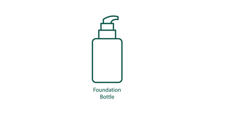Liquid Foundation Makeup Bottle Illustration
