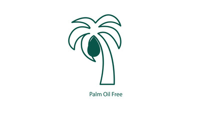 Obraz premium Palm Oil-Free Vector Icon for Products