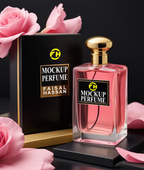 Perfume Box Bottle Mockup Design