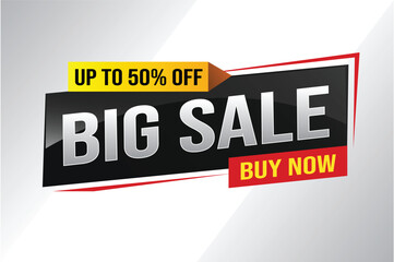 Big sale buy now poster banner graphic design icon logo sign symbol social media website coupon Banner design template for marketing. Special offer promotion retail

