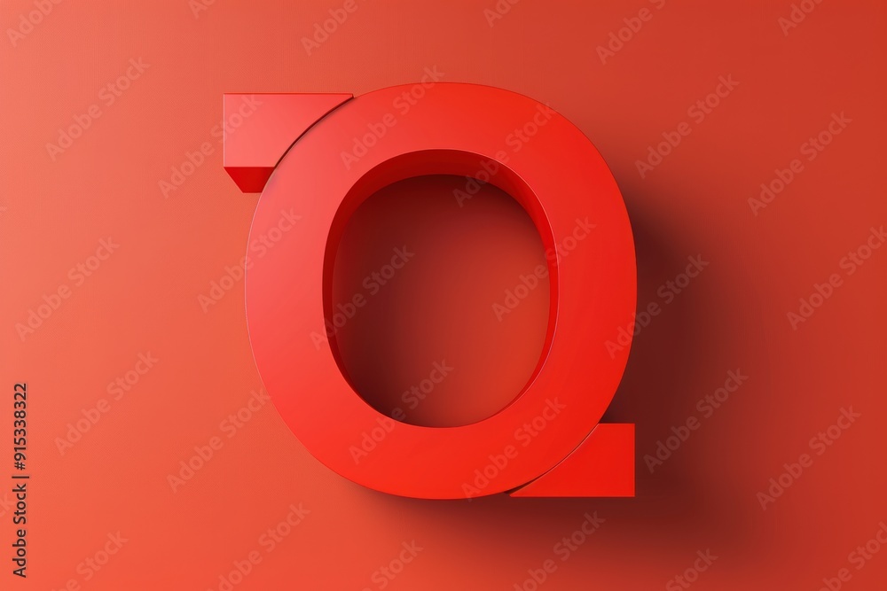 Fototapete a minimalist illustration of the letter q with a focus on its shape and form. ideal for projects tha