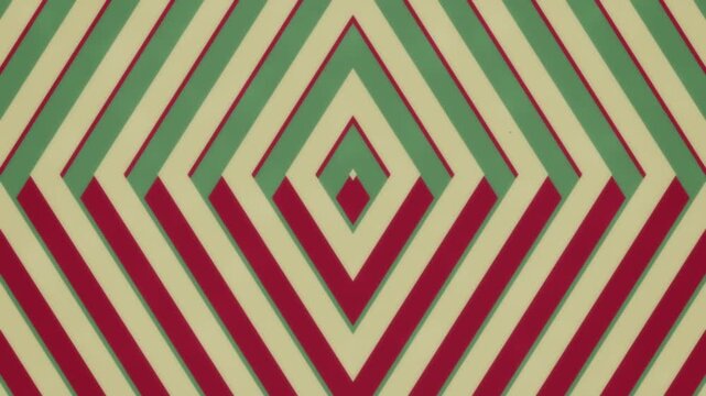 Abstract retro vintage square psychedelic groovy hippie flat cartoon looping background in 70s 80s style, 4K