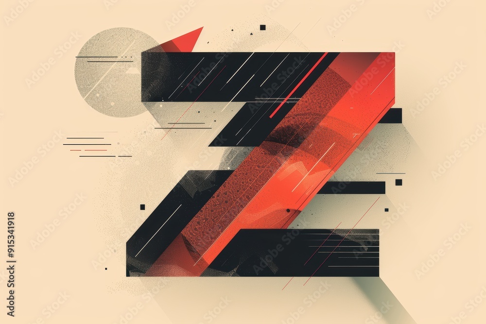 Fototapete a minimalist illustration of the letter z featuring clean lines and a simple yet elegant design. ide