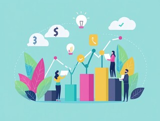 Obraz premium Business Growth and Success.