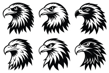 Eagle Head Logo Minimalist Vector Art Illustration