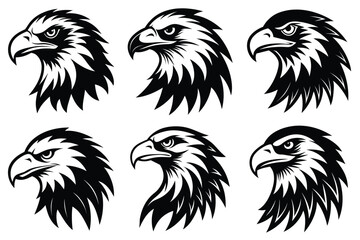 Eagle Head Logo Minimalist Vector Art Illustration